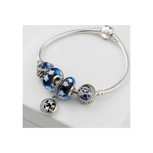 Store high quality 100% 925 pure silver enamel Pandora bracelet accounts