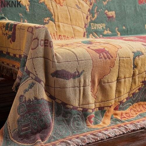 NKNK Cotton Throws On The Sofa