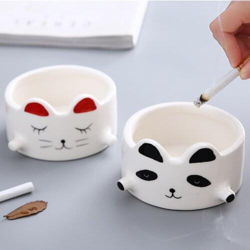 Ceramic Cute Cartoon Living Room Ashtray Creative Office Household Tea Table Fashion Personality Ashtray ashtray outdoor Ceramic