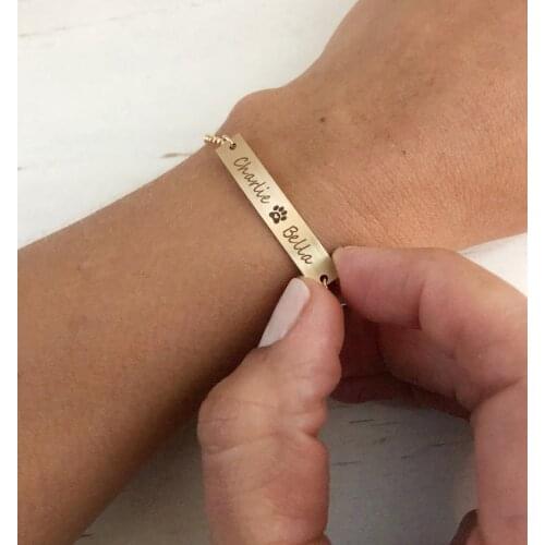 Personalized Pet Bracelet Pet Name Custom Bracelet Pet Memorial Bracelet Jewelry YLQ5140