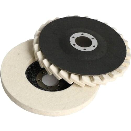 5 Inch 125mm Wool Polishing Wheel Buffing Pads Angle Grinder Wheel Felt Polishing Disc for Metal Marble Glass Ceramics