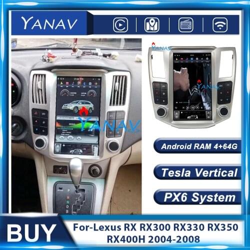 PX6 Android GPS Navigation Car Radio For-Lexus RX RX300 RX330 RX350 RX400H 2004-2008 Multimedia MP3 Player Stereo Receiver