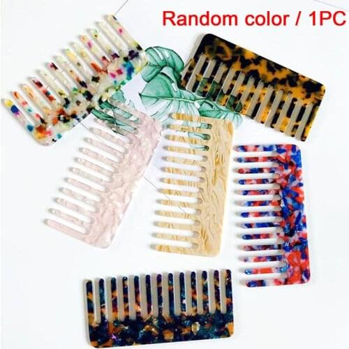 Wide Large Tooth Pocket Hair Comb Cellulose Acetate Detangling Hairbrush Tortoise Shell Anti-static Hairdressing Tools