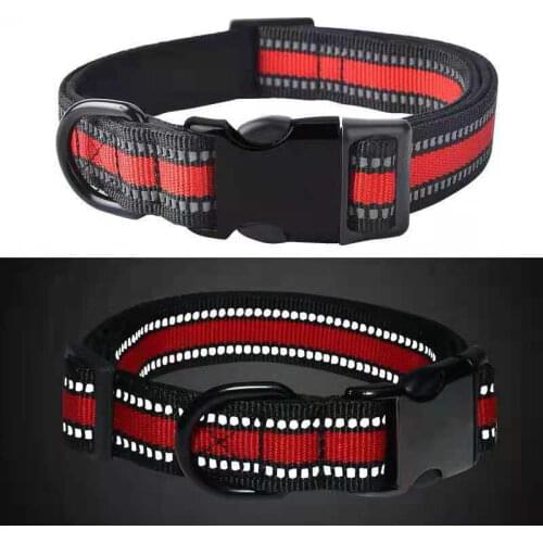 Adjustable Durable Collar Leash for Small Medium Large Dogs Cats Reflective Dog Collar Nylon Collar for Dogs Cats Pet Supplies