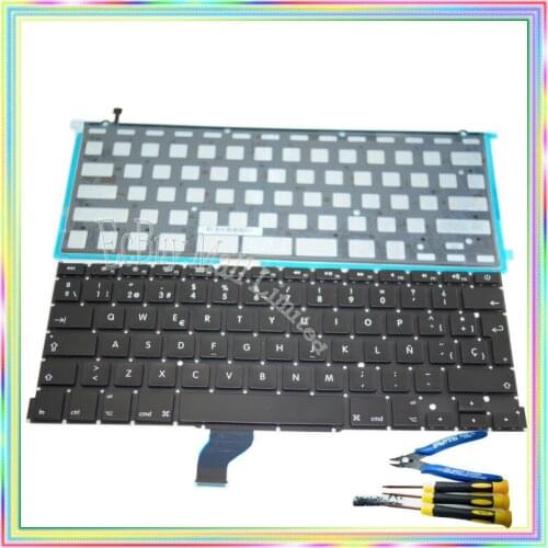 Brand new Spanish SP Keyboard with Backlight & keyboard screws & screwdriver tools for Macbook Retina 13.3" A1502 2013-15 Years