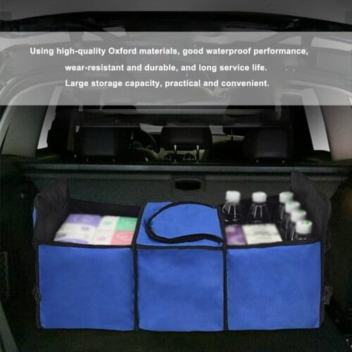 Universal Folding Durable Oxford Storage Bag Car Trunk Box Portable 10L Organizer Bag Waterproof Container Organize Accessories