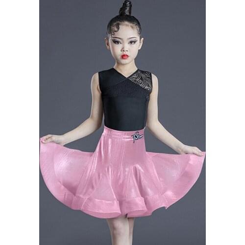 Latin Dance Practice Clothes Female ChildrenS Latin Dance Tops Colorful Split Skirt Suits Latin Performance Dance Dress SL4861