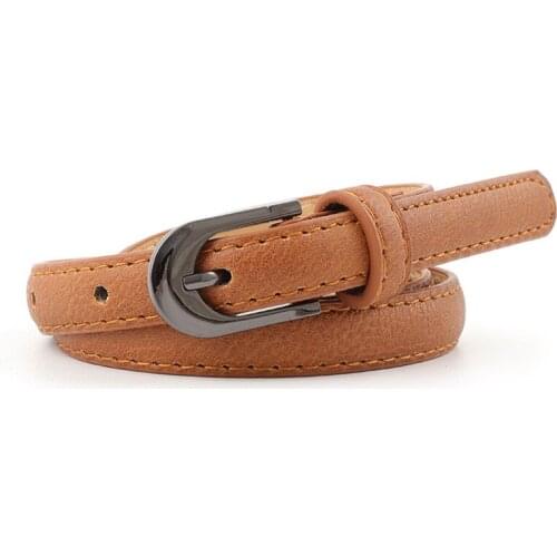 Women Leather Belt Solid Punk Adjustable Metal Pin Buckle Belts Between The Waist Casual Shape Belt Candy Color For Ladies