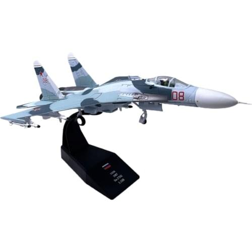 1: 100 Scale the former Soviet Union Russian Military Aircraft Metal Die-Cast Model Sukhoi Su-27 Plane Heavy Fighter Toy