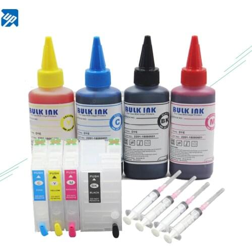 27XL 27 T2711 Refillable ink cartridge + 4X100ML for epson WorkForce WF-7715 WF-7710 WF-7210 WF-7720 WF-7110 WF-7610 ink kit