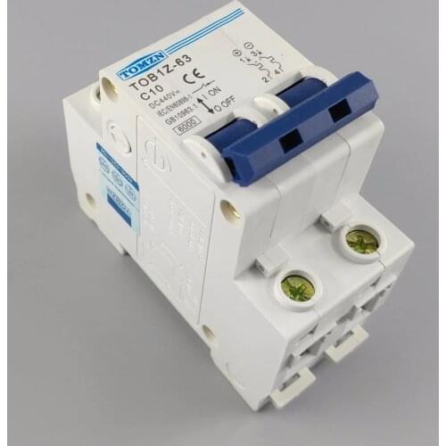2P 10A DC 440V Circuit breaker MCB C curve