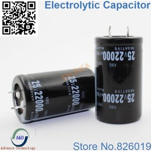 3pcs/lot 25v 22000uf Radial DIP Aluminum Electrolytic Capacitors size 30*50 22000uf 25v Tolerance 20