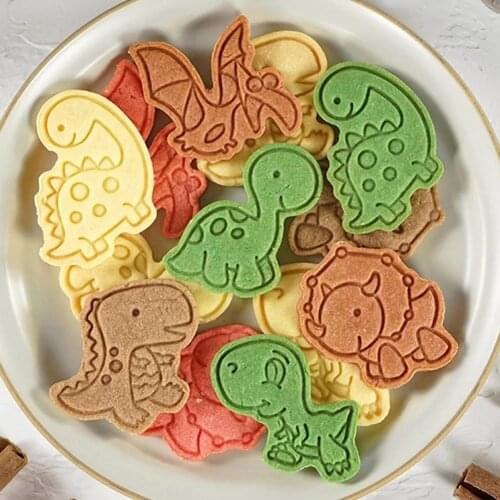 3D Dinosaur Cookies Cutter Mold Dinosaur Biscuit Cutter Sugarcraft Mold Dessert For Sop Mould Cookie Baking Embossing Tools N7P3