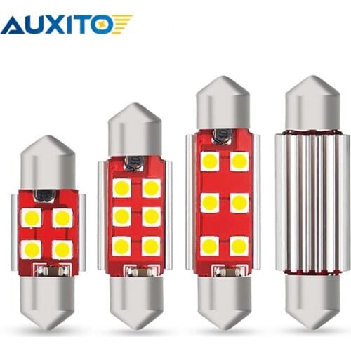 4x Festoon 36mm 31mm 41mm Error Free C5W Canbus Car License Plate Lights Led For Volkswagen VW Golf 3 4 5 6 Passat CC B6 B5 Polo