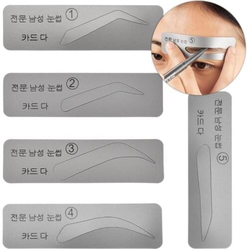 5Pcs/set Reusable Eyebrow Stencil Set Eye Brow DIY Drawing Guide Styling Shaping Grooming Template Card Easy Makeup Beauty Tools