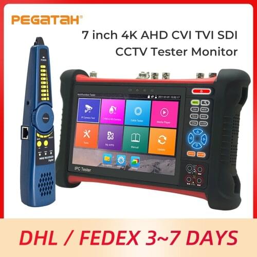 7 inch 4K IP Camera tester 8MP TVI CVI AHD SDI CVBS IP 6 in 1 CCTV Tester CCTV monitor tester HDMI security tester