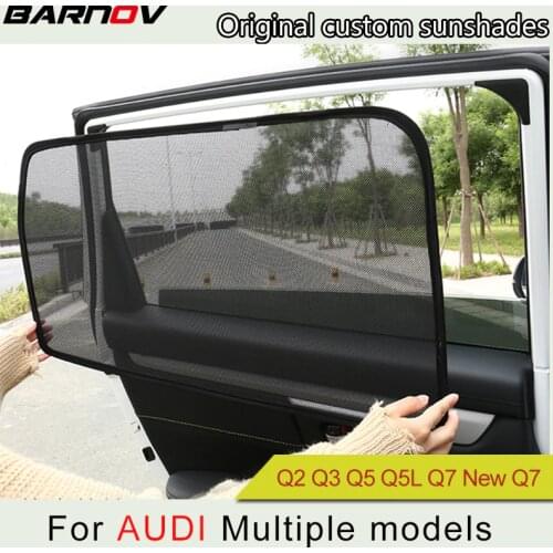 Car Special Magnetic Curtain Window SunShades Mesh Shade Blind Original Custom For Audi Q2 Q3 Q5 Q5L Q7