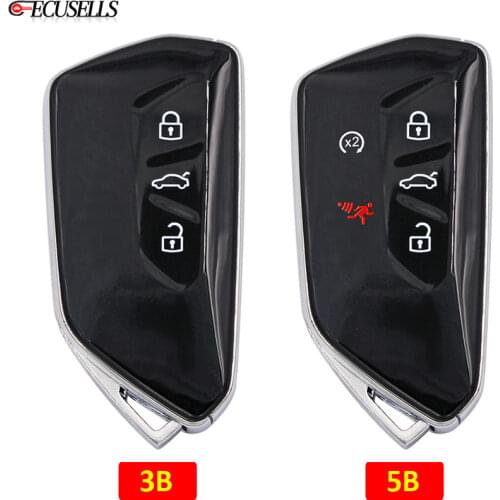 3/5 Buttons Remote Car Key Shell Case Housing for VW Golf MK8 ID3 ID4 Polo Tuguan Skoda Superb Octavia SEAT Leon ibiza MQB