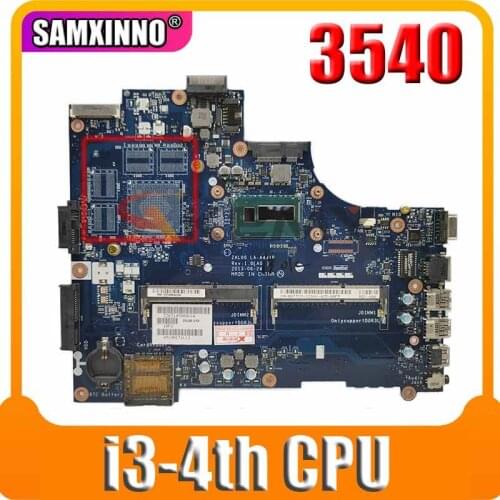 ZAL00 LA-A491P MAIN BOARD For Dell Latitude 3540 Laptop Motherboard I3-4005U 0DXN93 CN-0DXN93