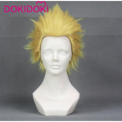 DokiDoki Game Fate/stay night Gilgamesh Cosplay Wig Men Short Golden Synthetic Hair Fate/Zero Cosplay Wig Gilgamesh