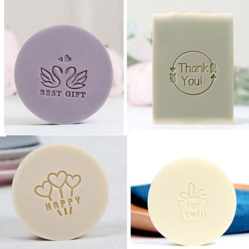 Handmade soap stamp mold mini diy best gift thank you Letter organic glass soap making Acrylic chapters