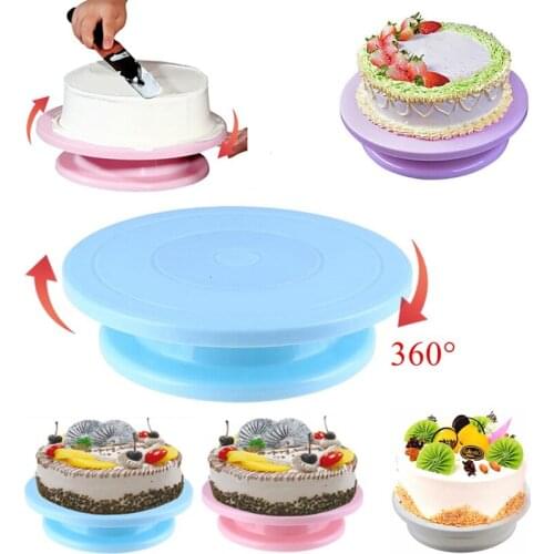 DIY Cake Turntable Baking Mold Cake Plate Rotating Round Cake Decorating Tools Rotary Table Pastry Supplies Baking Accessories