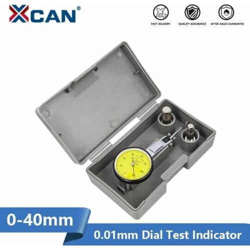 XCAN Dial Gauge Test IndicatorPrecision Metric with Dovetail Rails Mount 0-40mm 0.01mm Measuring Tools