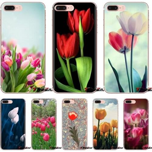 Customized Cases For Samsung Galaxy Note 3 4 5 8 9 S3 S4 S5 Mini S6 S7 Edge S8 S9 S10 Plus Tulip illustration Flowers
