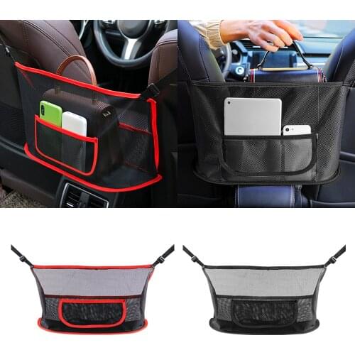 LEEPEE Universal Auto Car Net Pocket Net Bag Barrier of Back Seat Seat Back Mesh Organizer Handbag Holder Sundries Storage Bag