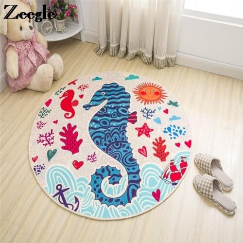 Cartoon Style Bedroom Carpet Home Decortain Outdoor Carpets for Living Room Anti-slip Floor Mat Dustproof Childrens Room Carpet