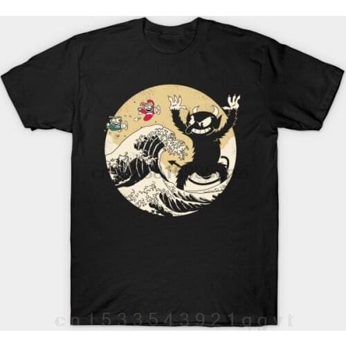 Men Short sleeve tshirt The Great Retro Game Battle Cuphead T Shirt Women t-shirt