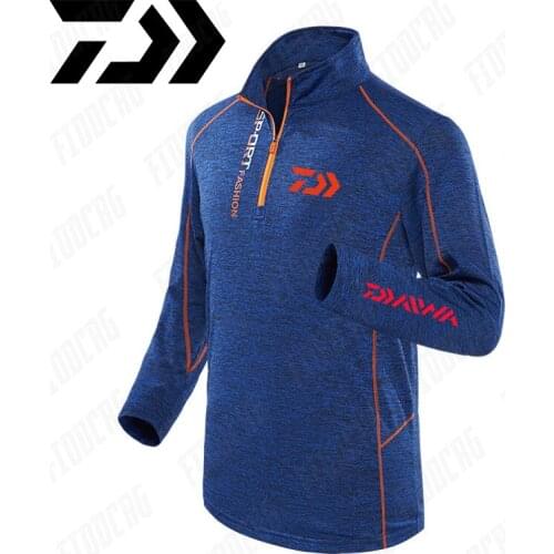 4 Colors 2021 New Style Daiwa Men Fishing Clothes UV Protection Moisture Wicking Quick-drying Breathable Fishing Shirts