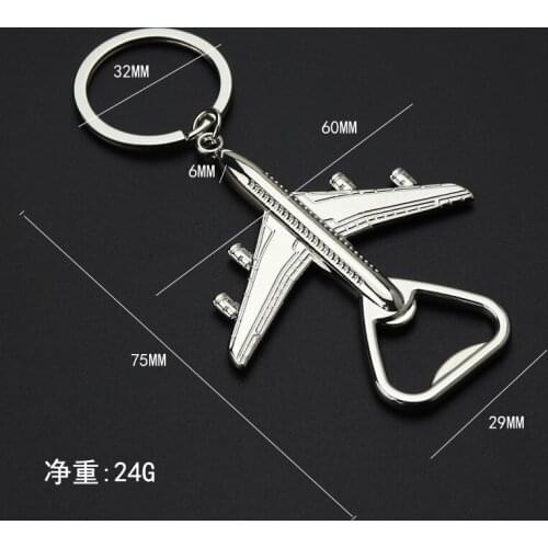 Creative Aircraft Keychain Beer Opener Wedding Supplies Retro Keyring Kichen Tools Keychain Multi-function Metal Bottle Opener