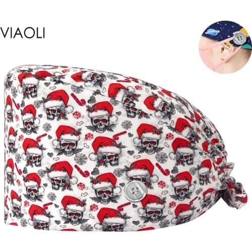 2021 New Heart Embroidery Nurse Lab Pet Doctor Surgical Caps Dental Hospital Caps Hats for Women Men Salon Pharmacy Bonnet Caps