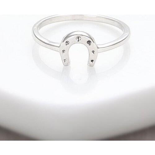 New Arrival Fashion Jewelry Unique Horseshoe Finger Rings Mix Color High Quality Women Love Ring Wholesale Free Shipping