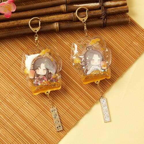 New Anime Tian Guan Ci Fu Hua Cheng Xie Lian Cartoon Aerated Acrylic Keychain Keyring Figure Model Bag Pendant Toy Cosplay