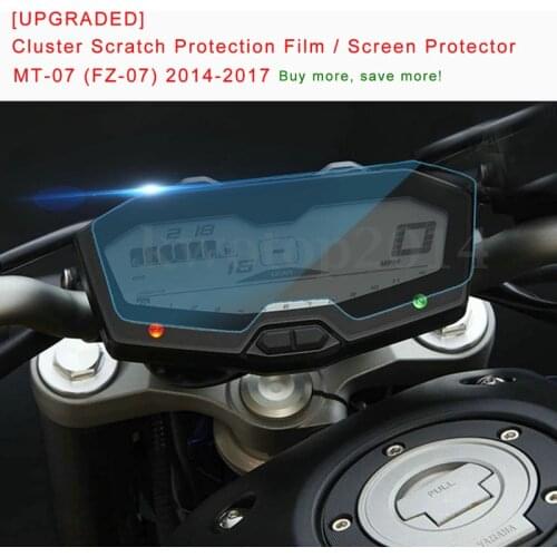 [UPGRADED] For Yamaha MT-07 FZ-07 MT07 2014-2017 Cluster Scratch Protection Film Screen Protector Blue Light Ultraviolet-proof