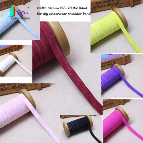 Wholesale Price 15 Colors Baby Headband Decoration Sew Thin Style 10mm Women Underwear Bra Diy Elastic Band Shoulder Strap