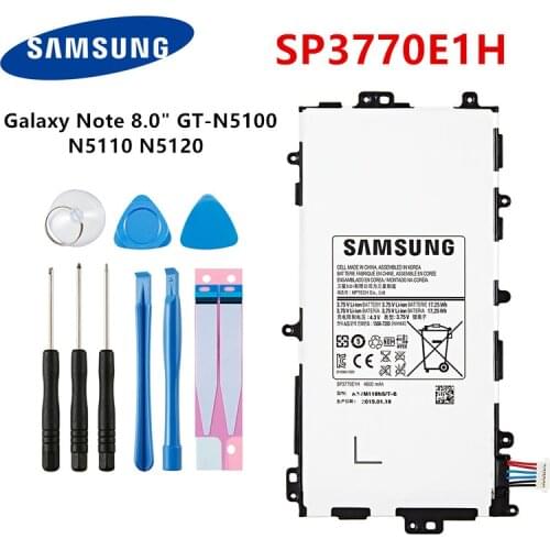 SAMSUNG Orginal Tablet SP3770E1H Battery 4600mAh For Samsung Galaxy Note 8.0" GT-N5100 N5110 N5120 SP3770E1H +Tools