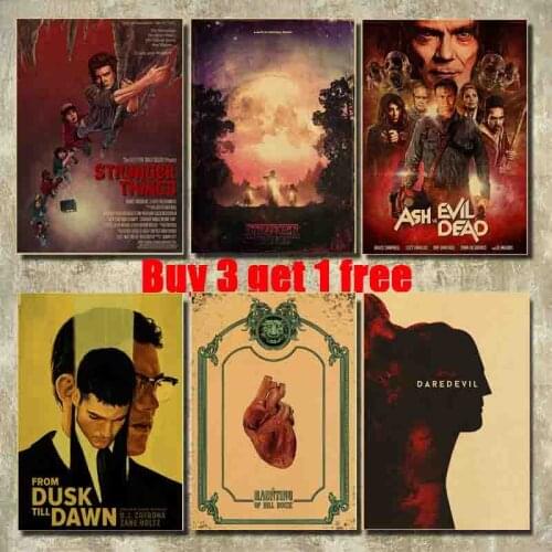 TV Show Stranger Things West World Movie Vintage Poster Room Decor Painting Cafe Hotel Bar Wallpaper Decoration Posters