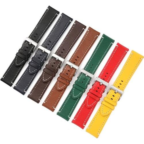 18mm/19mm20mm/21mm/22mm/24mm Switch ear bar Leather strap Mens and womens watch strap Double top leather