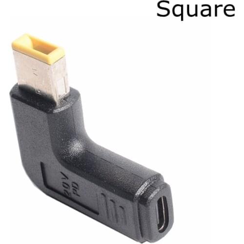 USB-C 3.1 Type C Female to Rectangle Male USB PD Emulator Trigger Angled DC Power Adapter Converter For Lenovo Thinkpad Laptop