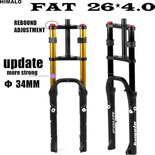 Fat Bike Fork Double Shoulder Rebound Adjustment Fat Bicycle 26" 4.0" Air Fork MTB Moutain Bike 26inch 135mm Magnesium Alloy
