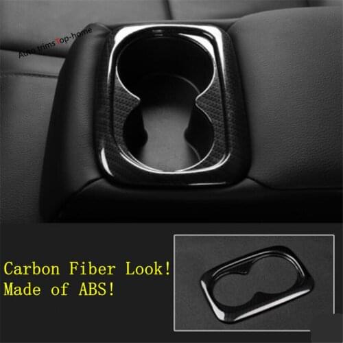 Yimaautotrims Colorful Interior Refit Kit Fit For Honda Civic 2016 - 2020 Rear Seat Water Cup Holder Frame Cover Trim
