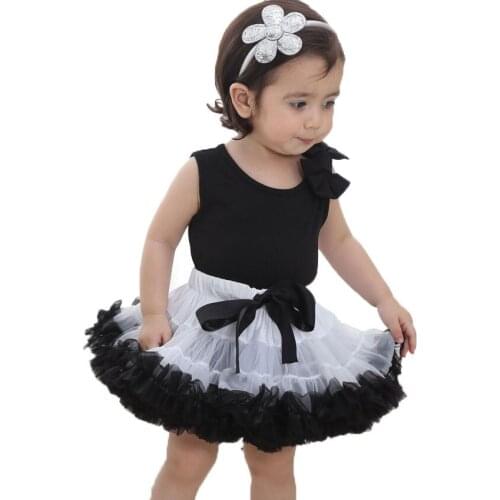 Girls Tutu Skirt Pettiskirt Fluffy Bowknot Tutu Ballet Party Dance Princess Tulle MiniSkirt Kids Baby Girl Tutu Skirts Childer
