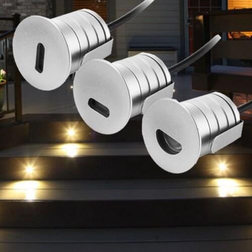 1W LED Underground Light DC12-24V IP67 Waterproof Outside Recessed Stair Light Deck Lamp Floor Wall Spotlight With Cree Chip