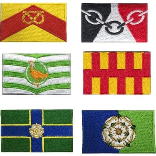 10pcs/lot Nation Flag Embroidery Patches Backpack Clothing Decoration Accessories Diy Iron Heat Transfer Applique