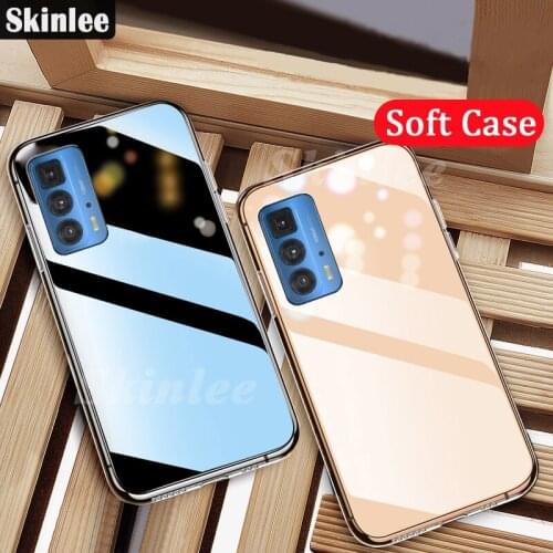 Skinlee 2 pcs Case For Moto Edge 20 Pro Transparent Clear Water Phone Cover For Motorola Edge 20 Lite Clear Shockproof Cases