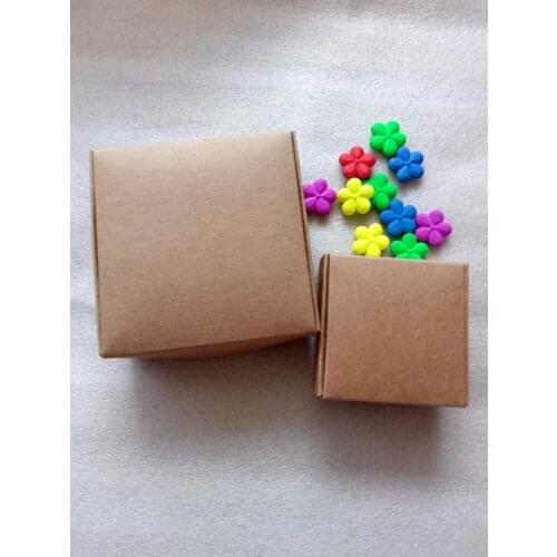 50pcs DIY Kraft Paper Box Gift Boxes For Wedding Favors Birthday Candy Cookies Christmas Jewelry package boxes Party Supplies