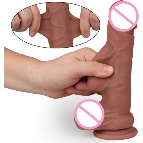 8inch Strap On Dildo Realistic Big Soft Penis Adjustable Bondage Harness Strap-ons Bottom Sex Toy for Women Lesbian Masturbation